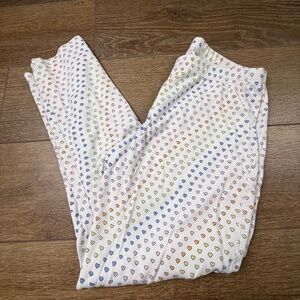 Roller Rabbit Women's Disco Heart 100% Pima Cotton Pajama pants Size M Colorful
